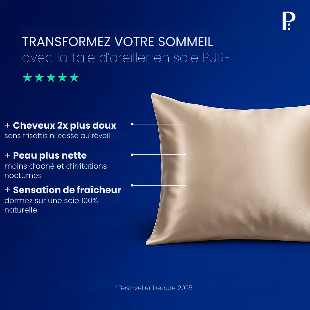 TAIE D’OREILLER EN SOIE