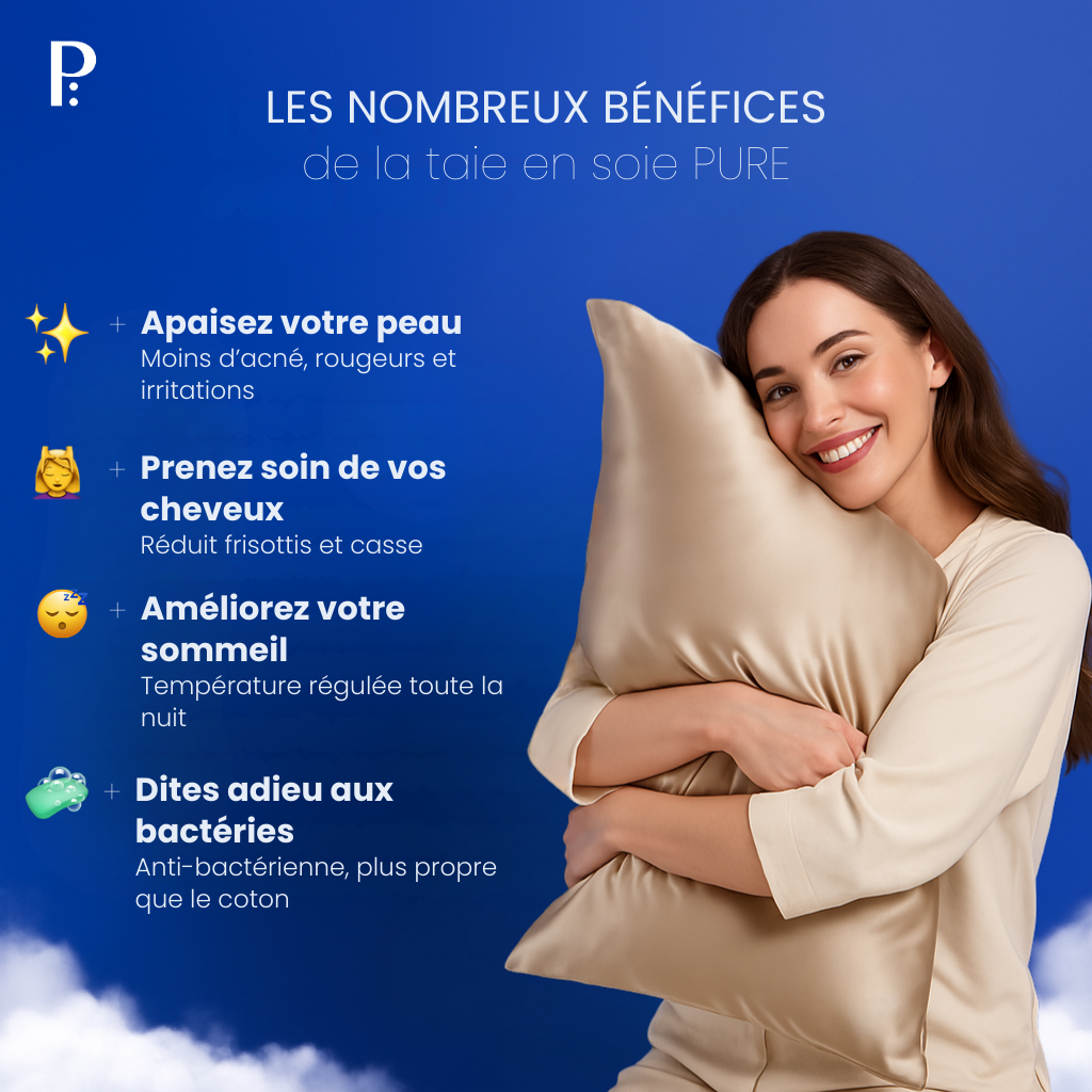 TAIE D’OREILLER EN SOIE